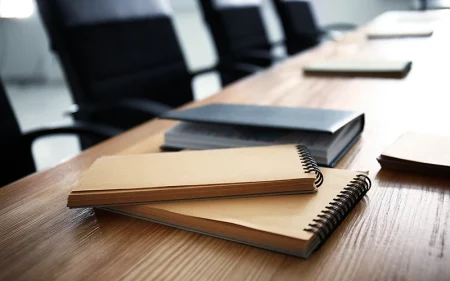Notizbücher auf dem Tisch