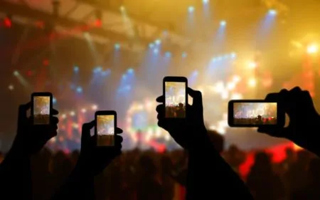Handykameras filmen Konzert